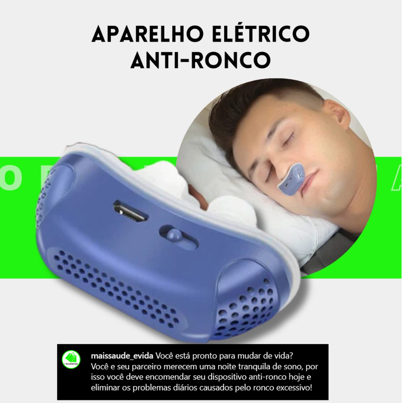 Aparelho Anti Ronco Elétrico  - "CHEGA DE RONCO"